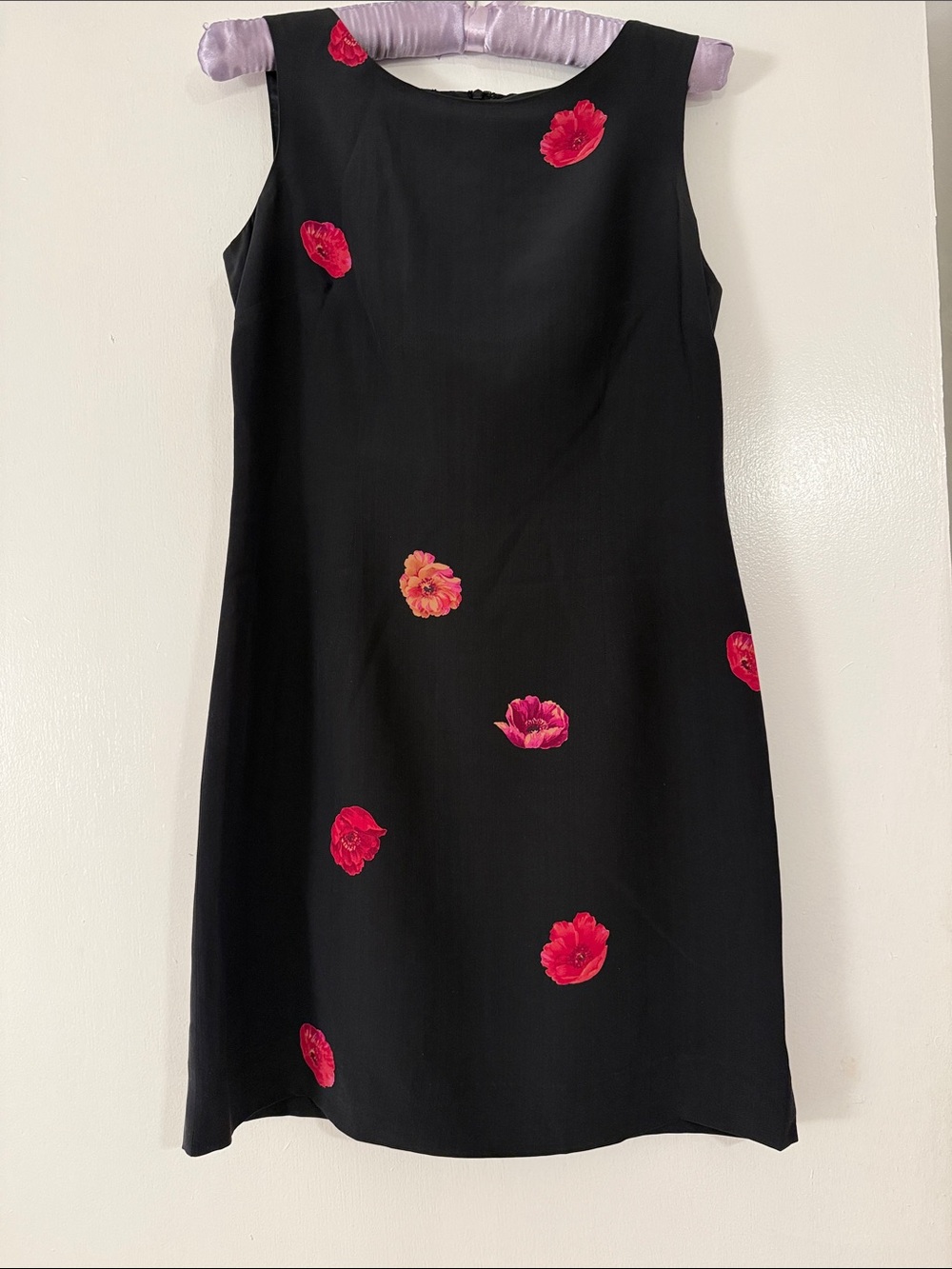 Vintage Talbots Sleeveless Silk Shift Dress with Matching Scarf